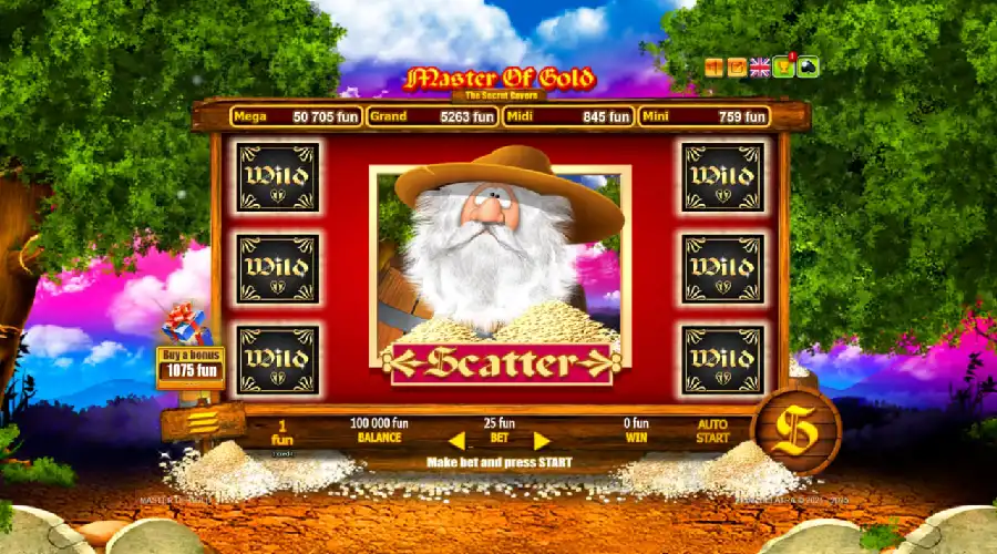 Free spins feature in Master of Gold pokie online