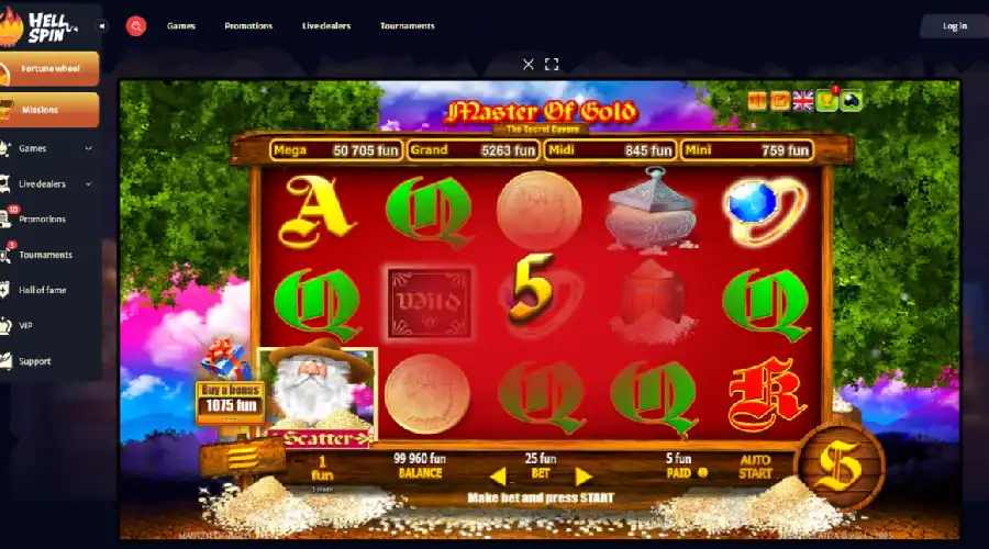 Mobile gameplay of Master of Gold pokie on smartphone