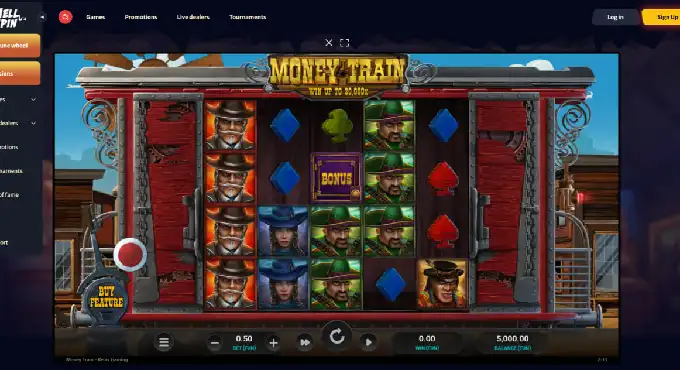 Money Train pokie demo slot on mobile screen