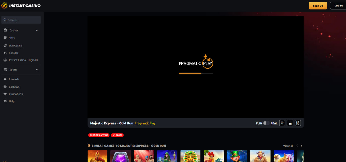 Majestic Express Gold Run pokie RTP volatility and hit rate chart