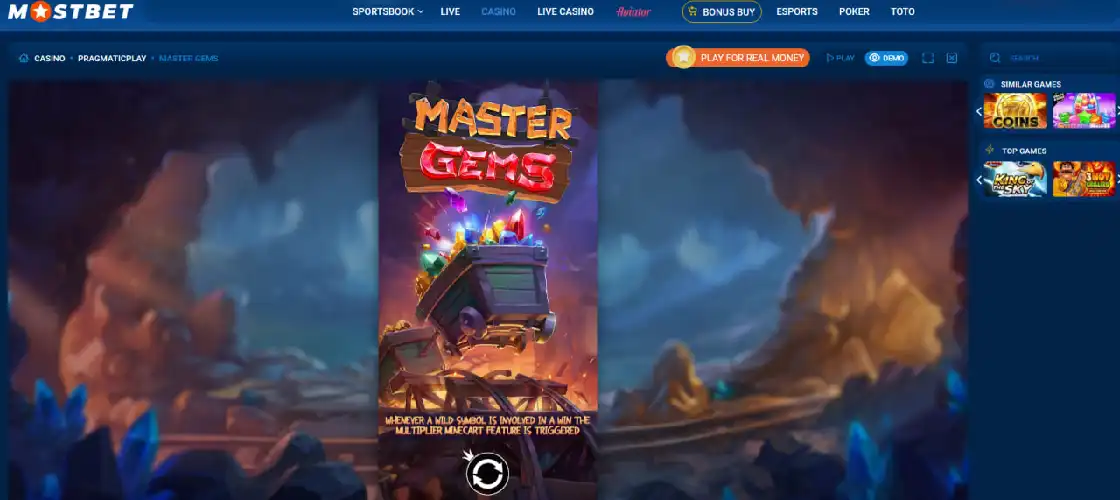 Master Gems demo slot for free play in Australia