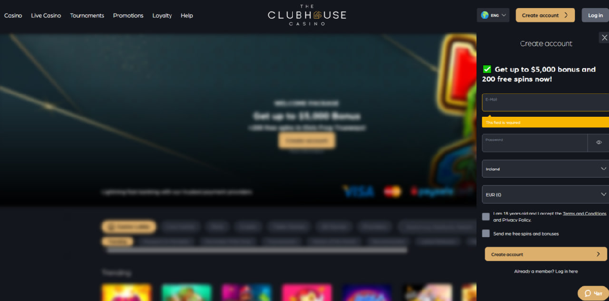 Mobile Clubhouse casino app interface showing pokies and cashier