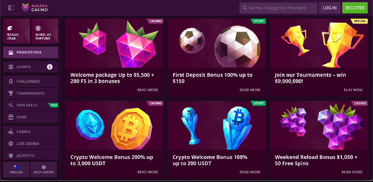 Malina casino bonus banners displaying welcome deals and promotional offers Malina casino bonus banners displaying welcome deals and promotional offers