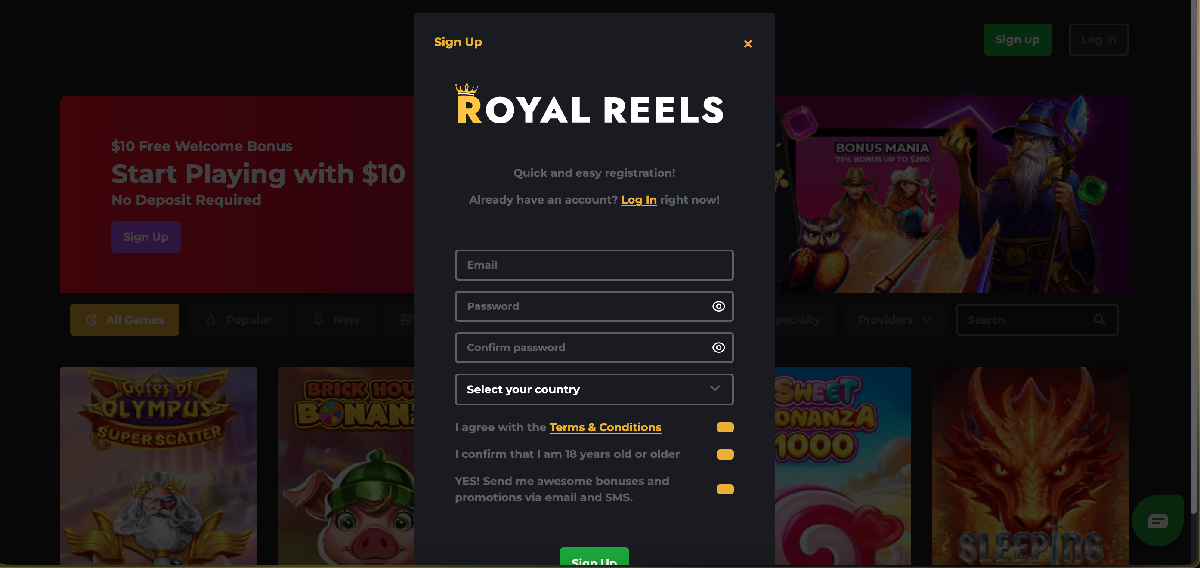 Royal Reels online casino homepage for Australian players Royal Reels online casino homepage for Australian players