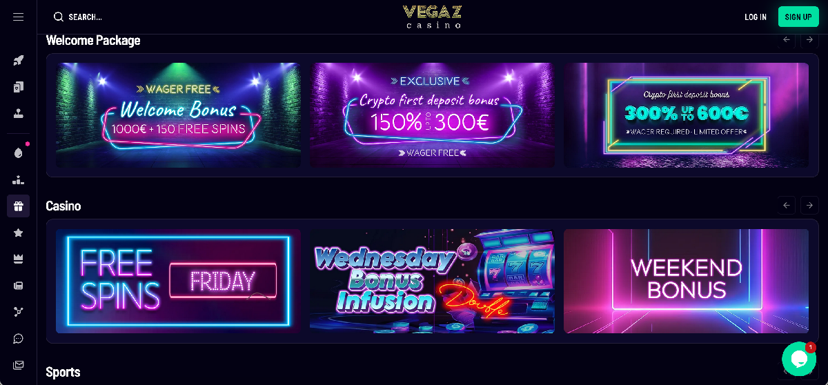 Payment methods available on the platform including cards, wallets and crypto