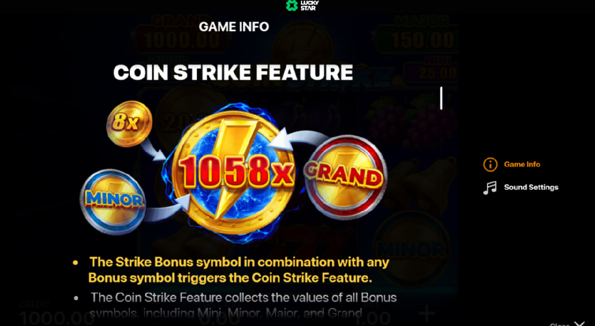 Coin Strike Hold and Win bonus features