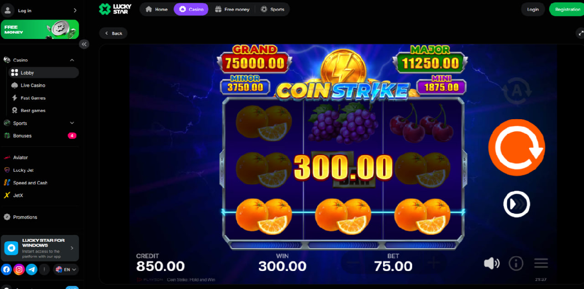 Coin Strike Hold and Win demo vs real money play