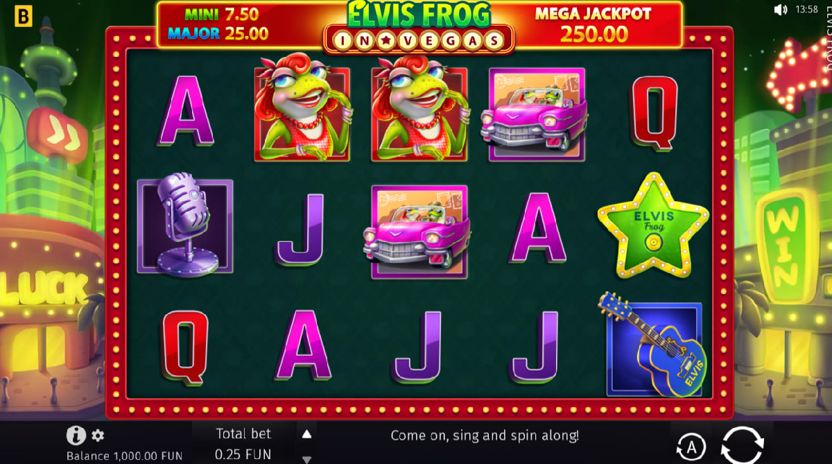 Elvis Frog in Vegas pokie game details and core specifications