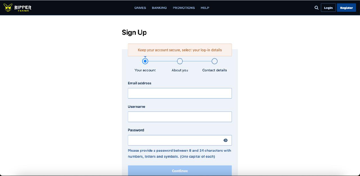 Ripper Casino welcome bonus explained with percentages and deposit stages