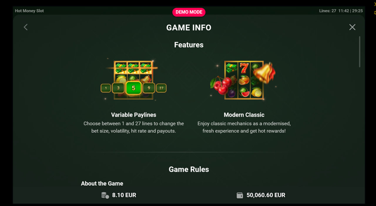 How to start playing Hot Money Slot in online casino