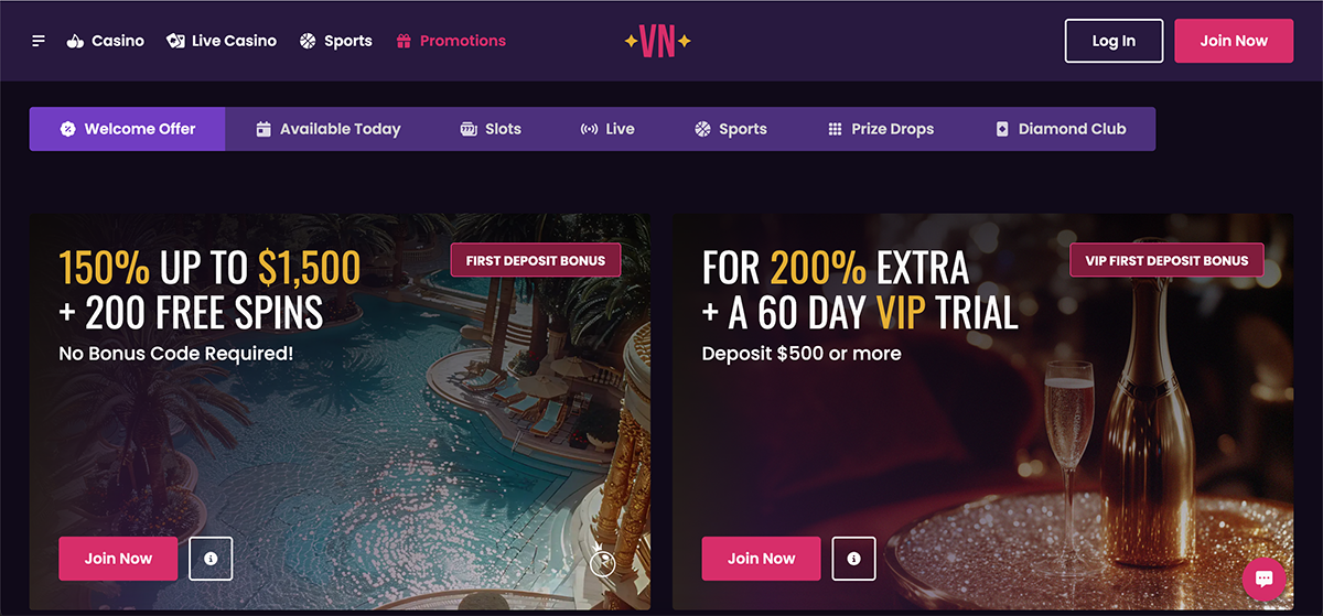 Vegas now casino welcome bonuses explained with free spins