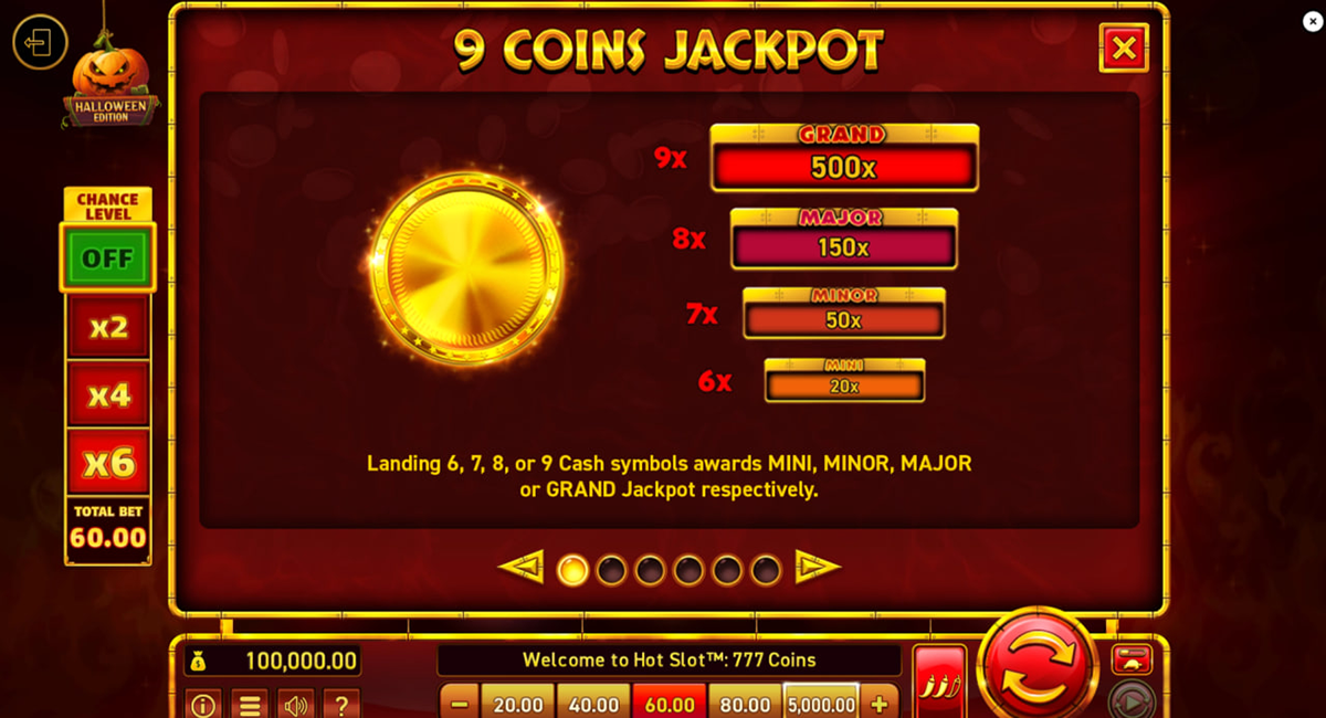 Hot Slot: 777 Coins Halloween Edition bonus symbols Hot Slot: 777 Coins Halloween Edition bonus symbols