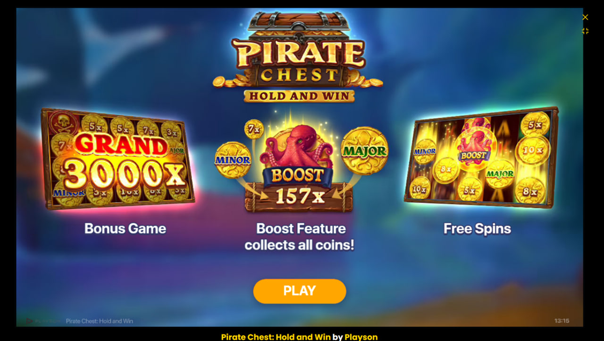 Pirate Chest: Hold and Win review with Playson pokie rules and bonus features Pirate Chest: Hold and Win review with Playson pokie rules and bonus features