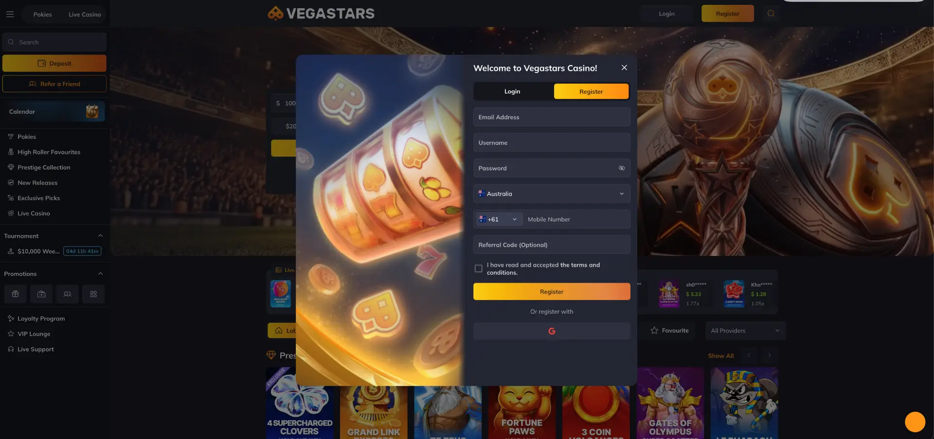 Vegastars casino registration Vegastars casino registration