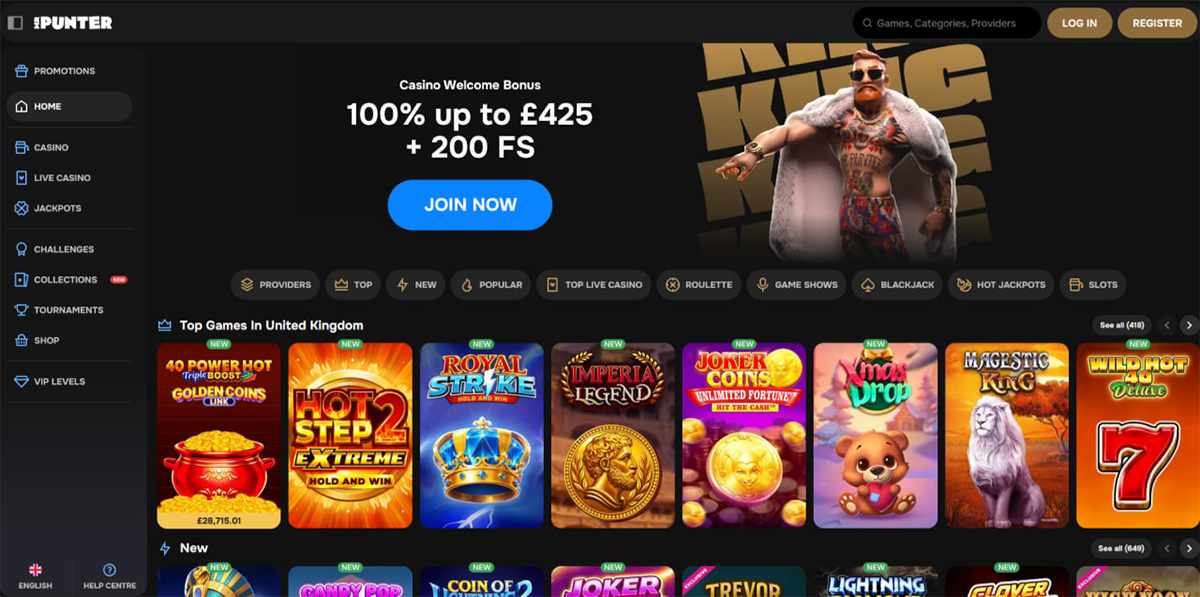 MrPunter casino parameters and key account details